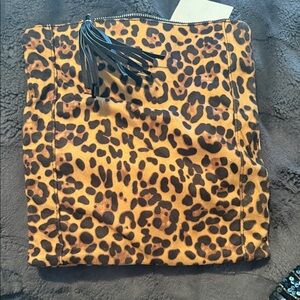 Nordstrom Brown Leopard Print Pouch